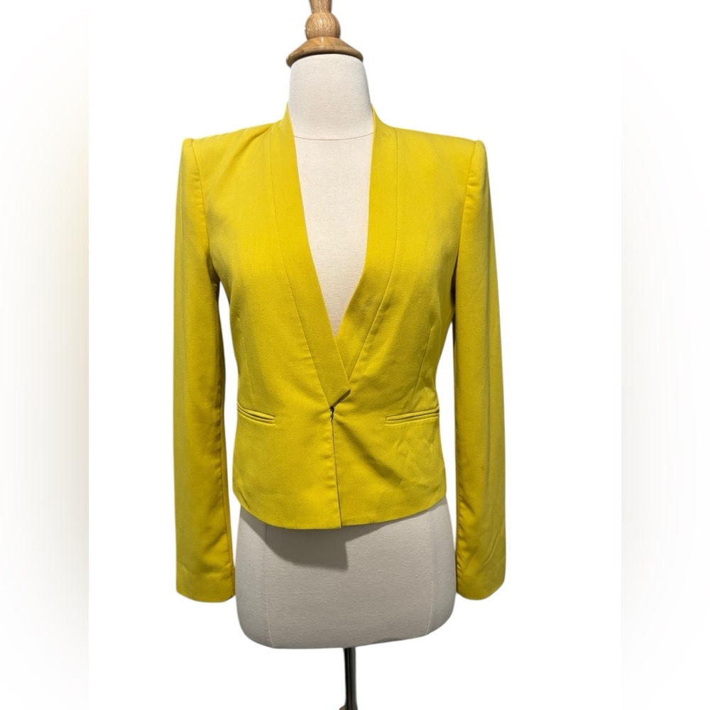 BCBG Maxazria Canary Yellow Women's Dress Blazer-size XS